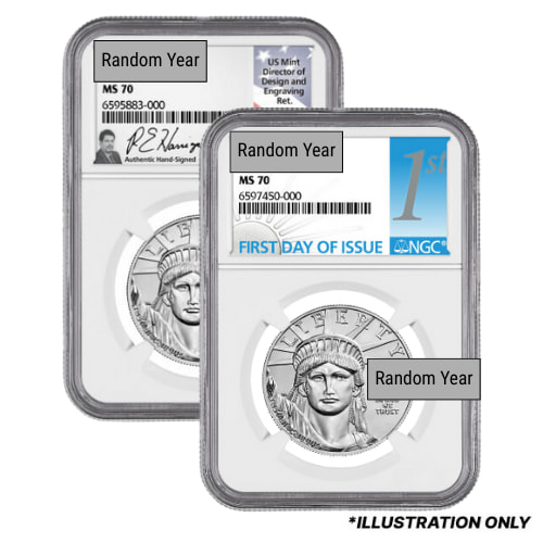 NGC MS-70 1 oz Platinum American Eagle - Random Year
