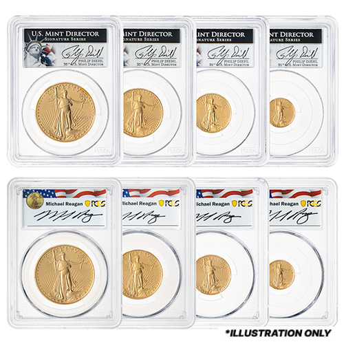 NGC/PCGS PF/PR-69 American Gold Eagle Proof 4-Coin Set - Random Year