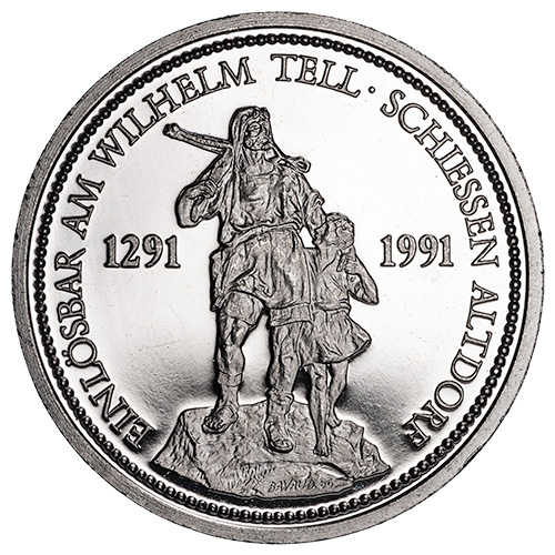 1 oz Switzerland Shooting Thaler Platinum Coin (BU or Proof) - Random Years