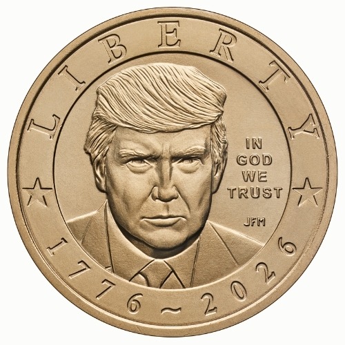 2026-P US President Donald Trump Dollar Coin in Capsule
