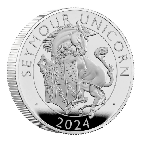 2024 2 oz British Silver Tudor Beast The Seymour Unicorn Proof Coin