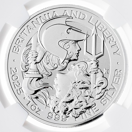 Buy 2025 NGC MS-69 First Day of Issue 1 oz British Silver