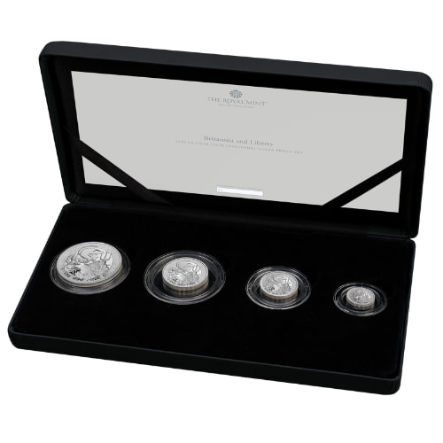 2025 British Silver Britannia and Liberty 4-Coin Proof Set