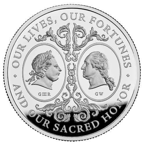 2025 2 oz British Two Georges Proof Silver Coin with Box & COA