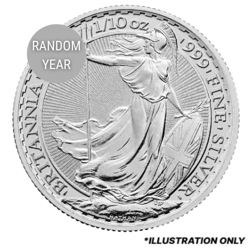 Image of 1/10 oz Silver Britannia Coin - Random Year