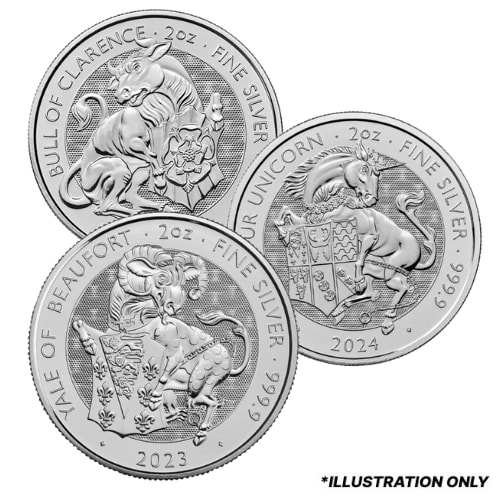 2 oz Tudor Beast Silver Coin BU (Random Design)