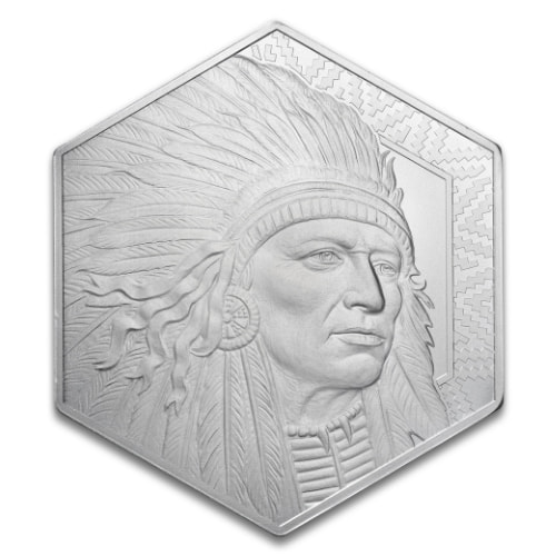 10 oz Buffalo Warrior Hexagon Silver Bar