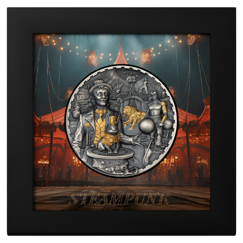 2024 3 oz Steampunk - Carnival Antique Silver Coin