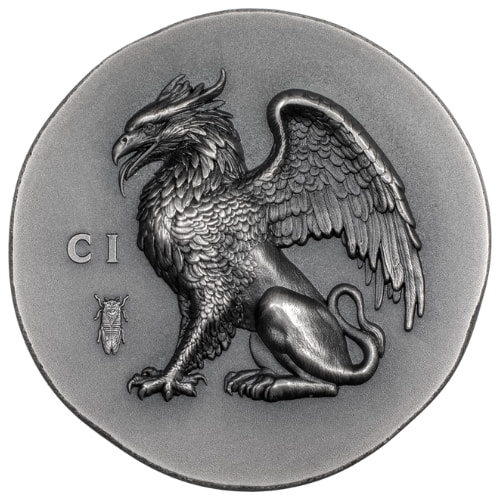 2024 1 oz Gryphon Antique Silver Coin - Numismatic Icons