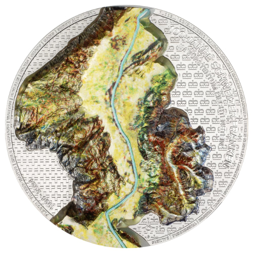 2024 5 oz 100 Years of the Swiss Franc in Liechtenstein Ultra High Relief Proof Silver Coin