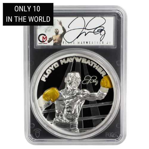 2024 10 oz PCGS Gem Proof Floyd Mayweather Jr. Silver Coin - Signature Series