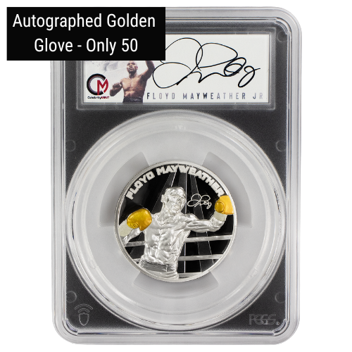 2024 2 oz PCGS Gem Proof Floyd Mayweather Jr. Silver Coin – Signature Series – Blind Pack