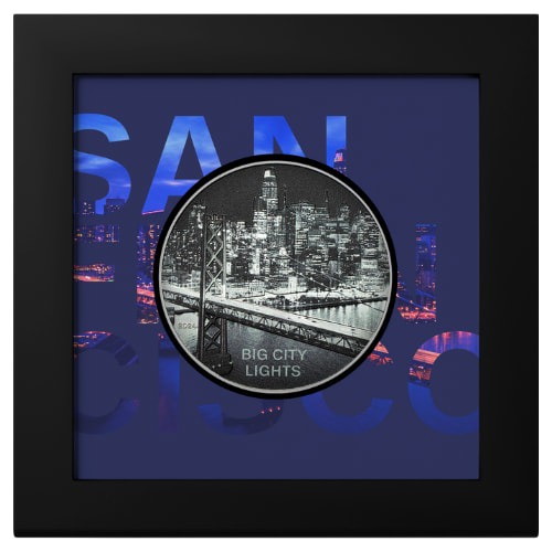 2024 1 oz Big City Lights - San Francisco Proof Silver Coin