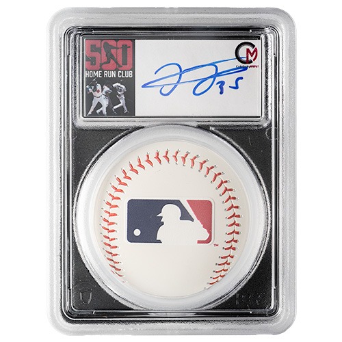 2024 1 oz PCGS PR-70 Frank Thomas Autographed Label - Celebrity Mint 500 Home Run Club Proof Silver Coin