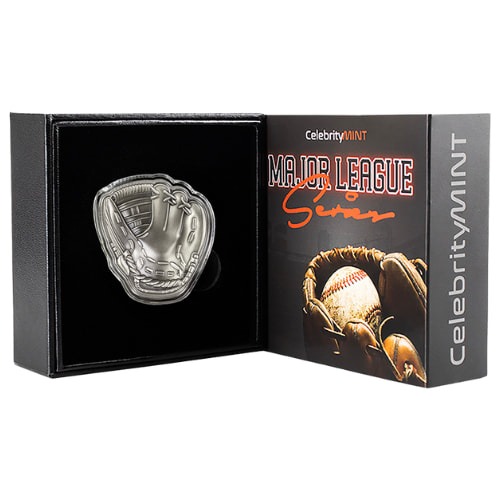 Celebrity Mint 2 oz Antique Silver Baseball Glove - Major League Series