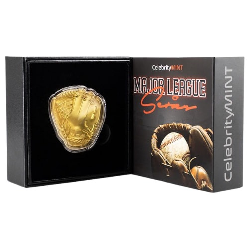 Celebrity Mint 2 oz Gilded Silver Baseball Glove - Major League Series