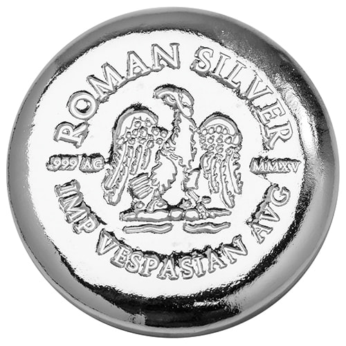 5 oz Roman Eagle Imp Vespasian Aug Silver Button