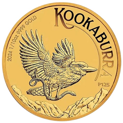2024 1/10 oz Australian Gold Kookaburra Coin BU