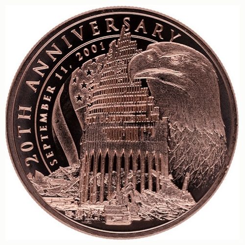 Image of September 11th Anniversary 1 oz Copper Round - Osborne Mint