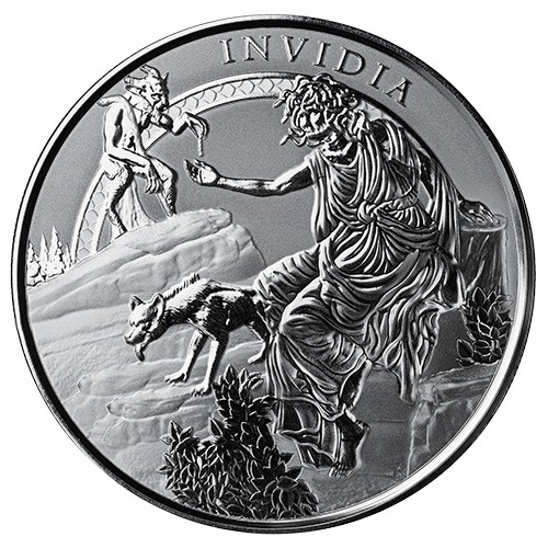 5 oz Invidia - Envy: Seven Deadly Sins Silver Reverse Proof - The Awakening Series