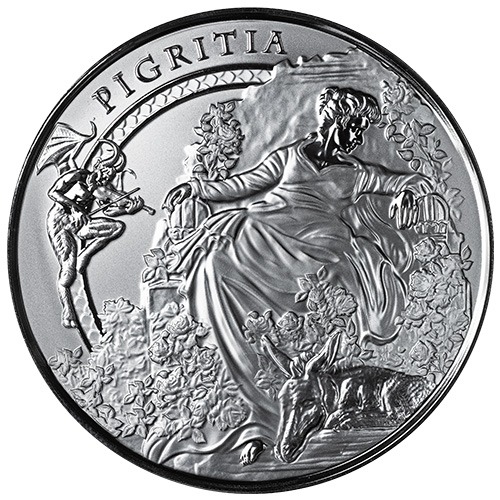 5 oz Pigritia - Sloth: Seven Deadly Sins Silver Reverse Proof - The Awakening Series
