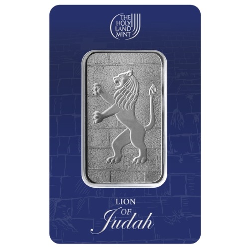 1 oz Lion of Judah Silver Bar In Assay
