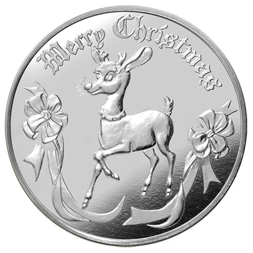 2025 1 oz Rudolph Silver Round