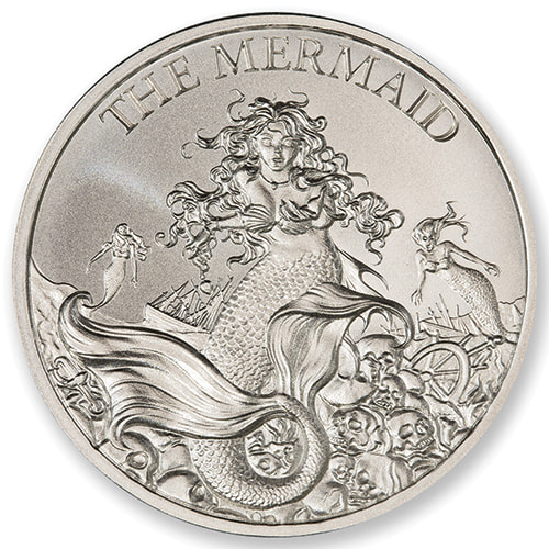 1.5 oz Mermaid Silver Round
