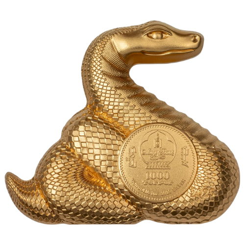 Buy 2025 1 oz Nimble Snake Gilded Silver Coin - Lunar Year