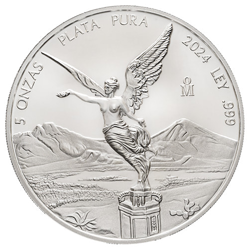 2024 5 oz Mexican Silver Libertad Coin BU