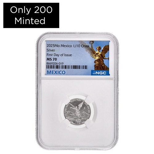2025 NGC MS-70 First Day of Issue 1/10 oz Mexican Silver Libertad Coin