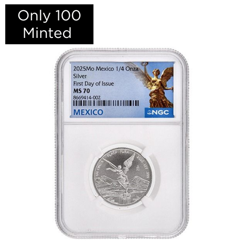 2025 NGC MS-70 First Day of Issue 1/4 oz Mexican Silver Libertad Coin