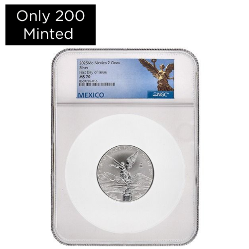 2025 NGC MS-70 First Day of Issue 2 oz Mexican Silver Libertad Coin