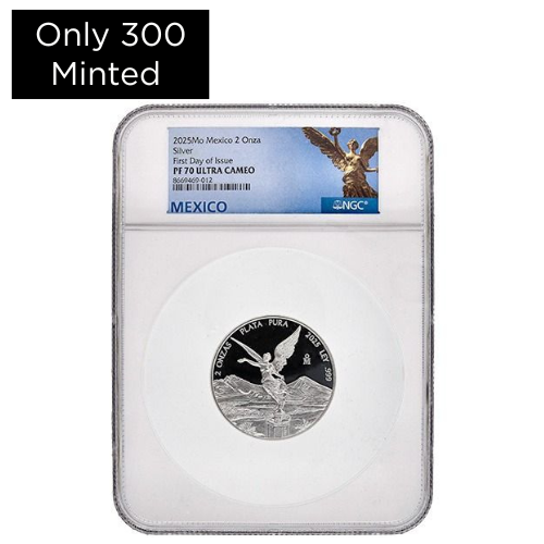 2025 NGC PF-70 First Day of Issue 2 oz Mexican Silver Libertad Proof Coin