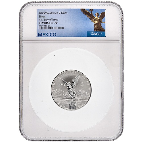痴虫ニューメキシコ125 Buy 2025 NGC PF-70 First Day of Issue 2 oz Mexican Silver Libertad