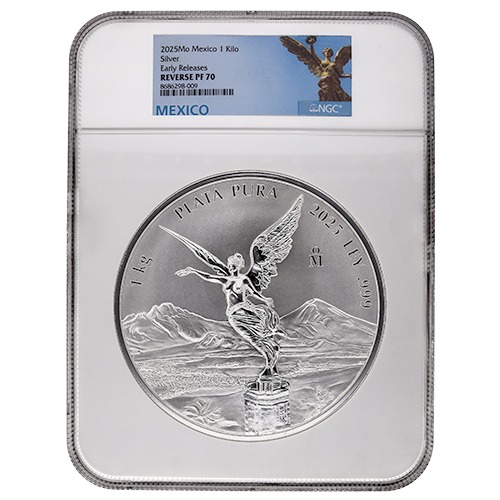 Buy 2025 NGC PF-70 Early Releases Kilo Mexican Silver Libertad