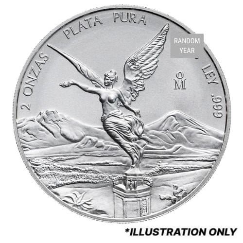 2 oz Mexican Libertad Silver Coin - Random Year