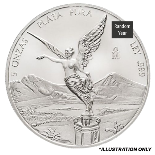 5 oz Mexican Silver Libertad Coin - Random Year