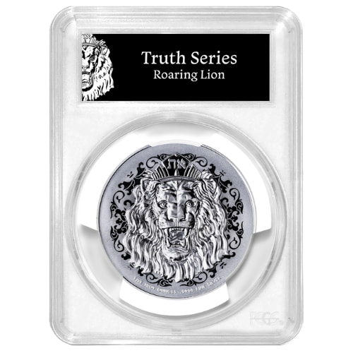 2024 PCGS MS-70 5 oz Roaring Lion Silver Coin - High Relief