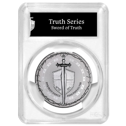 2024 PCGS MS-70 First Strike 5 oz Sword of Truth High Relief Silver Coin