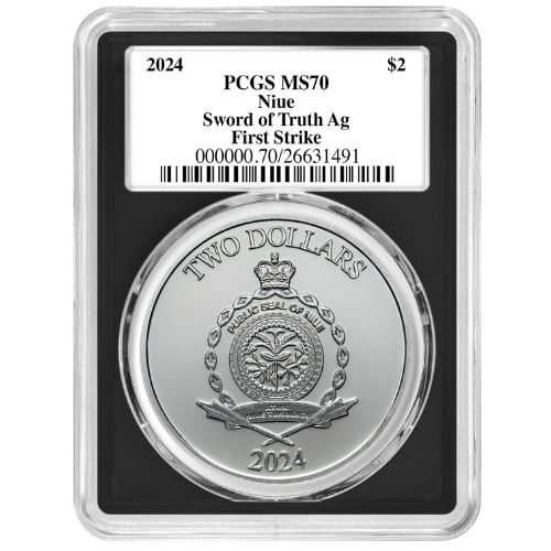 2024 PCGS MS-70 First Strikes 1 oz Sword of Truth Silver Coin