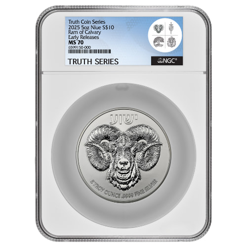 2025 NGC MS-70 Early Releases 5 oz Ram of Calvary High Relief Silver Coin
