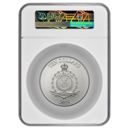 〔⭐︎希少⭐︎〕【真金霊神チタン十寶祓＋マズプラズマ】+クリスタル台座 2024 $2 Starfish EC8 Montserrat 1oz Silver Scottsdale Mint