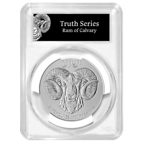 2025 PCGS MS-70 First Strike 5 oz Ram of Calvary High Relief Silver Coin