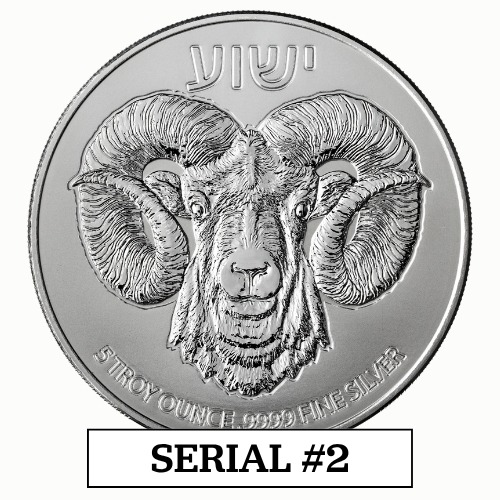 2026 5 oz Ram of Calvary High Relief Silver Coin - Serial #2