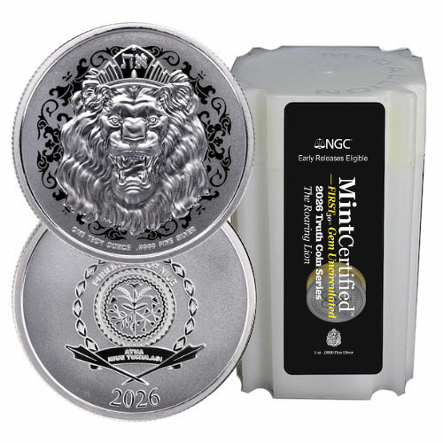 2026 1 oz Silver Roaring Lion NGC MintCertified™ First30 | Sealed Tube