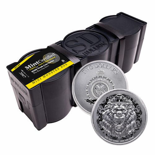 2026 1 oz Silver Roaring Lion 100-Coin MintCertified™ First 30 Mini Monster Box
