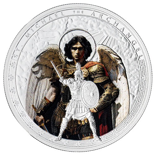 2025 1 oz Patron Saints: St. Michael the Archangel Colorized Proof Silver Coin