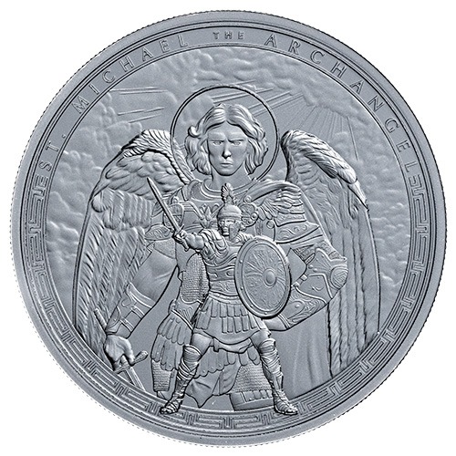 2025 1 oz Patron Saints: St. Michael the Archangel Black Proof Silver Coin