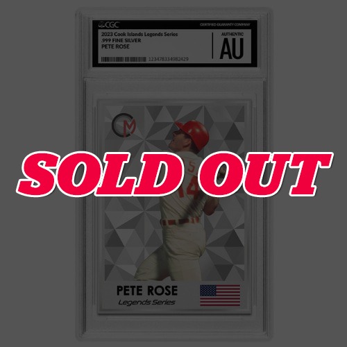 2023 3 Gram Pete Rose Silver Trading Coin - Legends Series